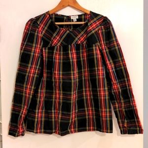 JCrew plaid top size M